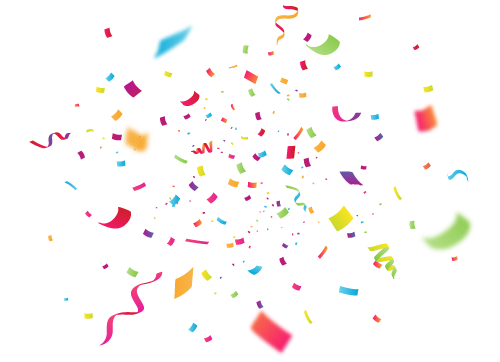 Konfetti und Luftschlangen